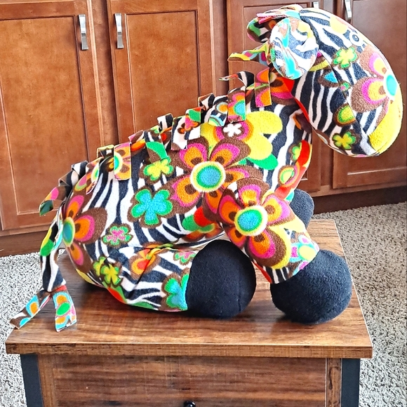 ๐HOST PICK๐ ๐ Melissa and Doug Plush Floral Colors Zelda The Zebra - Picture 3 of 5